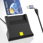 Pial - lecteur carte identit belge usb c / a, aucun pilote requis, lecteur de carte sim, lecteur de ...