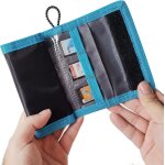 Pial - portefeuille de carte mmoirestockage des cartes sd - fin et pliable avec des fentes transparentes ...