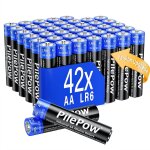 Piles aa alcalines, perfomant, lot de 42, 1. 5volt lr6, [version upgrade] piles jetables pour jouet, ...