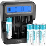 Piles rechargeables lithium aa 1, 5v - lcd chargeur avec 4 pack accu haute capacité 3500 mwh - ultra ... Piles rechargeables lithium aa 1, 5v - lcd chargeur avec 4 pack accu haute capacité 3500 mwh - ultra ...