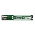 Pilot pochette de 3 recharges pour roller frixion point pointe aiguille fine (0, 5mm). encre vert
