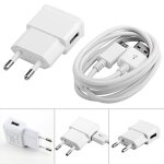 Eu plug white 5v usb wall charger + micro usb cable for samsung galaxy s3 i9300 note 3 note4 xiaomi lg ...