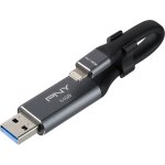 Pny duo - link on - the - go 3. 0 - cl usb - 64 go - usb 3. 0 / lightning - gris mtal
