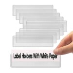 Pochettes autocollantes en plastique transparent, 11 x 3 cm, r�sistantes � l'eau, id�ales pour ranger ...