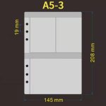Pochettes de classeur a5 horizon a7 en pvc avec fermeture clair pour 6 anneaux , sacs de classement ...