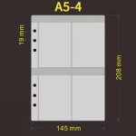 Pochettes de classeur a5 horizon a7 en pvc avec fermeture clair pour 6 anneaux , sacs de classement ...