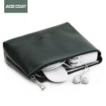 Pochette en cro�te de cuir pour macbook, pochette de rangement pour souris sans fil, adaptateur d'ordinateur ...