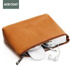 Pochette en cro�te de cuir pour macbook, pochette de rangement pour souris sans fil, adaptateur d'ordinateur ...