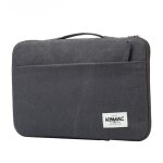 Pochette pour ordinateur portable, pochette imprim�e pour macbook, acer, hp - for 12  - canevas - gris ...