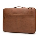 Pochette pour ordinateur portable, pochette imprim�e pour macbook, acer, hp - for 14  - brun pu