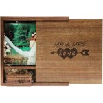Polki - cl usb en bois avec gravure au laser mr & mrs design - cl usb de 32 go avec botier en bois ...