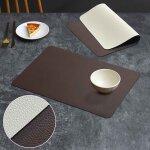 Polymères de table à manger en cuir pvc double face, décoration de bureau, polymères d'assiettes à manger ... Polymères de table à manger en cuir pvc double face, décoration de bureau, polymères d'assiettes à manger ...