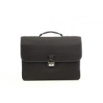 Porte document toile et cuir 2 soufflets 8052