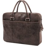 Porte - ordinateur g�rard henon outland en cuir de vachette vieilli pleine fleur gh 8380 - marron