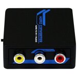 Portta pethcap convertisseur hdmi  rca av audio pour tv / pc / ps3 / blu - ray dvd noir