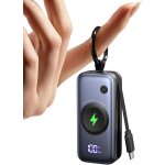 Power bank pour apple watch, 5000mah mini chargeur portable, batterie externe avec cble intgr, mince ...