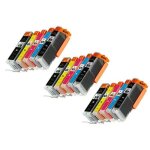 Prestige cartridge pgi - 570xl cli - 571xl lot de 15 cartouches d'encre pour imprimante canon pixma mg7750 ...