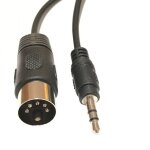 Prise din midi 5 broches vers prise jack stro 3. 5mm, cble d'extension audio pour microphone, 0. 5m ...