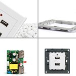 Prise �lectrique usb 2 / 4 ports, station de charge murale, adaptateur secteur, prise 110v - 250v pour ...