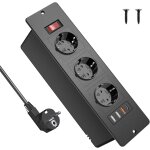 Prise encastrable plan de travail usb c pd20w, multiprise encastrable plan de travail cuisine, multiprise ...