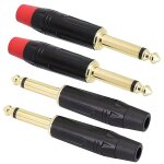 Prise jack 6. 35, prise audio ts 6, 35mm connecteur mle mono 6, 35 mm, prise de micro 6, 3 ts plaqu ...