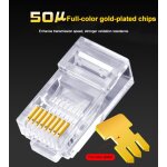 Prise modulaire pour rseau lan cat5 cat6 8p8c, 100 pices, connecteurs de cble ethernet rj45 de haute ...
