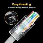 Prise modulaire rj45 8p8c pour rseau lan cat5, 100 pices, connecteurs de cble ethernet de haute qualit ...
