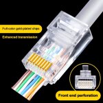 Prise modulaire rj45 8p8c pour r�seau lan cat5, connecteurs de c�ble ethernet rj45 de haute qualit�, ...
