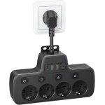 Prise multiple avec interrupteur individuel, multiprise electrique avec 4 prises et 3 usb chargeurs adaptateur ... Prise multiple avec interrupteur individuel, multiprise electrique avec 4 prises et 3 usb chargeurs adaptateur ...
