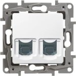 Prise ordinateur - legrand - 664776 - double - 2xrj45 cat. 6 stp - blanc
