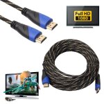 Prise plaqu�e or tress�e c�ble hdmi v1. 4 m�le hdmi vers m�le c�ble hdmi av hd 3d pour ps3 xbox hdtv ...