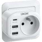 Prise usb secteur chargeur multiprise 4 en 1 prise avec 1 sortie ac 2 ports usb et 1 usb c avec un mini ...