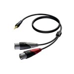 Procab cla712 c�ble 1x mini - jack - 2x xlr 3m