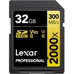 Professional 2000x carte sd 32 go, carte mmoire sdhc uhs - ii sans lecteur, jusqu'a 300 mo / s en lecture, ...