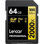 Professional 2000x carte sd 64 go, carte mémoire sdxc uhs - ii sans lecteur, jusqu'à 300 mo / s en lecture, ... Professional 2000x carte sd 64 go, carte mémoire sdxc uhs - ii sans lecteur, jusqu'à 300 mo / s en lecture, ...