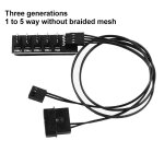 Pwm ventilateur hub pc cpu refroidissement 4 broches / 3 broches ventilateur câble d'alimentation hub ... Pwm ventilateur hub pc cpu refroidissement 4 broches / 3 broches ventilateur câble d'alimentation hub ...