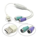 Pz 1 pc usb mle vers ps / 2 ps2 femelle cble cordon convertisseur adaptateur pour clavier souris pour ...