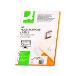Q - connect etiquette adhsive 70x37mm coins droits jet d'encre laser copieur 100 feuilles 2400