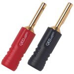 Qed airloc - connecteur pour haut - parleur - prise banane prise - noir, rouge (pack de 20)