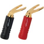 Qed airloc standard - connecteur pour haut - parleur - fourchette prise - noir, rouge (pack de 20)