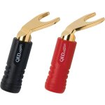 Qed airloc wide - connecteur pour haut - parleur - fourchette prise - noir, rouge (pack de 20)