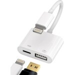 Quewl - adaptateur usb vers lightning(2en1)chargeur cable iphone jack usb a camera flash disque otg 3. ...