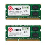 Qumox 16go (2x 8go) 1600mhz ddr3 ddr3l pc3 - 12800 / pc - 12800 (204 broches ) so - dimm mmoire pour ...