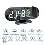 Radio fm avec projecteur de l'heure, horloge de chevet usb, rveil  led, projection numrique, rveil ...