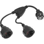 Rallonge d'alimentation avec 2 prises, rallonge électrique 2 en 1, câble d'extension de contact de protection, ... Rallonge d'alimentation avec 2 prises, rallonge électrique 2 en 1, câble d'extension de contact de protection, ...