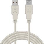 Rallonge cble usb 2. 0 mle a vers femelle a 5, 00 m, gris, pour imprimante, scanner, webcam, souris, ...