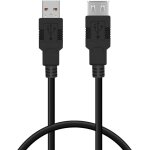 Rallonge cble usb 2. 0 mle a vers femelle a 0, 60 m, noir, pour imprimante, scanner, webcam, souris, ...