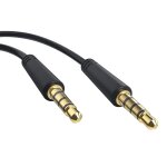 Rallonge jack 3, 5 mm trrs 4 broches mle  mle compatible avec auxiliaire pour autoradio, casques, ...
