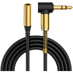 Rallonge jack audio, angle droit plaqu� or st�r�o jack cable 3. 5mm m�le femelle d'extension c�ble compatible ...
