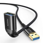 Rallonge usb, rallonge usb 1m + 1m, lot de 2 rallonge usb 3. 0, cble usb mle femelle compatible avec ...